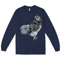 Navy Ameraucana Rooster Long Sleeve Tee - LillyAllenDesigns