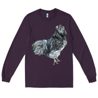 Plum Ameraucana Rooster Long Sleeve Tee - LillyAllenDesigns