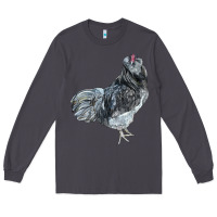 Smoke Ameraucana Rooster Long Sleeve Tee - LillyAllenDesigns