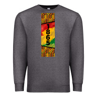 Charcoal Heather juneteenth pen wrap Premium Sweatshirt - BarkalooDesign
