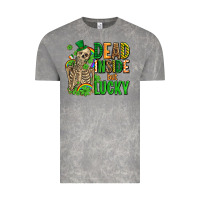 Cloud Rock dead inside but lucky  with skeleton Vintage Tee - AdoDesignShop