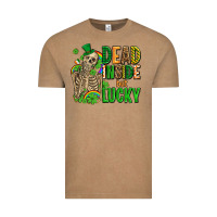 Vintage Coffee dead inside but lucky  with skeleton Vintage Tee - AdoDesignShop