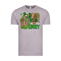 Vintage Zinc dead inside but lucky  with skeleton Vintage Tee - AdoDesignShop