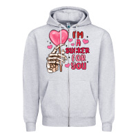 Heather Grey i m a sucker for you Zipper Hoodie - MaliasSmallBusiness