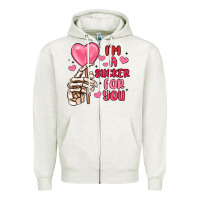 Oatmeal Heather i m a sucker for you Zipper Hoodie - MaliasSmallBusiness