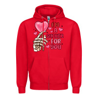 Red i m a sucker for you Zipper Hoodie - MaliasSmallBusiness