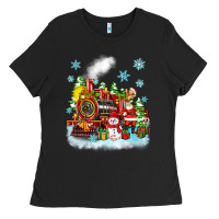 Black christmas polar express santa Ladies Tee - Zillion Design Studio