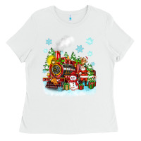 White christmas polar express santa Ladies Tee - Zillion Design Studio