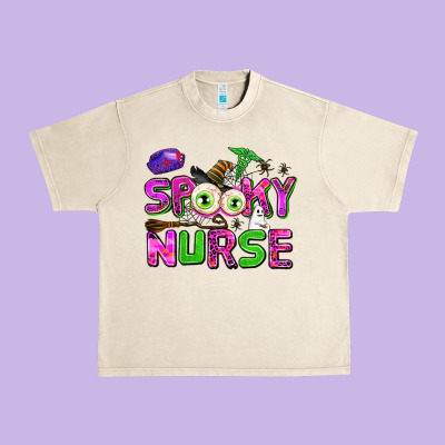 Spooky Nurse Urban Heavy Tee Designed By Adodesignshop