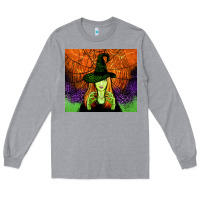 Heather Grey halloween witch tumbler Long Sleeve Tee - Jasminsmagicworld