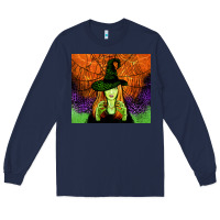 Navy halloween witch tumbler Long Sleeve Tee - Jasminsmagicworld