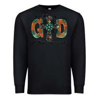 Black with god all things are possible gemstone cross Premium Sweatshirt - Jasminsmagicworld