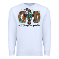 White with god all things are possible gemstone cross Premium Sweatshirt - Jasminsmagicworld