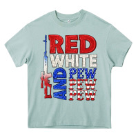 Arona red white and pew pew pew Heavy Core Tee - texasbilliewilder
