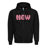 Black happy new year Zipper Hoodie - MaliasSmallBusiness