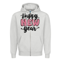 Dove Grey happy new year Zipper Hoodie - MaliasSmallBusiness