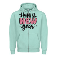 Seafoam happy new year Zipper Hoodie - MaliasSmallBusiness