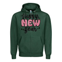 Sports Green happy new year Zipper Hoodie - MaliasSmallBusiness