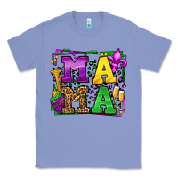 Colony Blue Mardi Gras leopard frame mama Mother's Day Classic Tee - LillyAllenDesigns