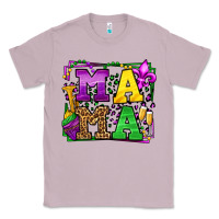 Lilac Mardi Gras leopard frame mama Mother's Day Classic Tee - LillyAllenDesigns
