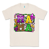 Natural Mardi Gras leopard frame mama Mother's Day Classic Tee - LillyAllenDesigns