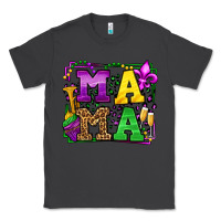 Smoke Mardi Gras leopard frame mama Mother's Day Classic Tee - LillyAllenDesigns