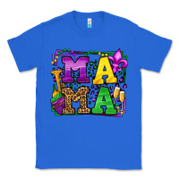 True Royal Mardi Gras leopard frame mama Mother's Day Classic Tee - LillyAllenDesigns