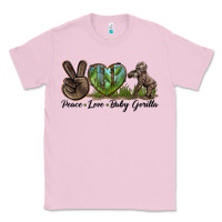Bubblegum Pink Peace Love Baby Gorilla Classic Tee - LillyAllenDesigns