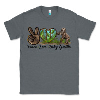 Charcoal Heather Peace Love Baby Gorilla Classic Tee - LillyAllenDesigns