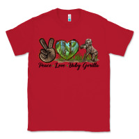 Red Peace Love Baby Gorilla Classic Tee - LillyAllenDesigns