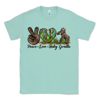 Seafoam Peace Love Baby Gorilla Classic Tee - LillyAllenDesigns