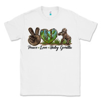 White Peace Love Baby Gorilla Classic Tee - LillyAllenDesigns
