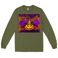 Army Green halloween jack o'lantern tumbler Long Sleeve Tee - Jasminsmagicworld