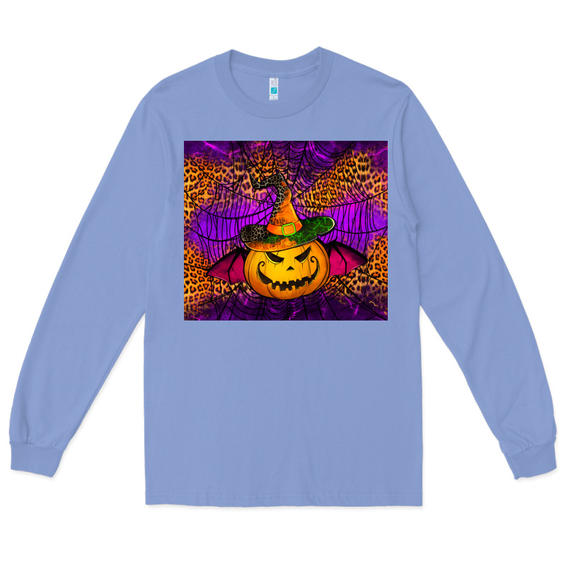 Halloween Jack O'lantern Tumbler Long Sleeve Tee by Jasminsmagicworld | Teevron