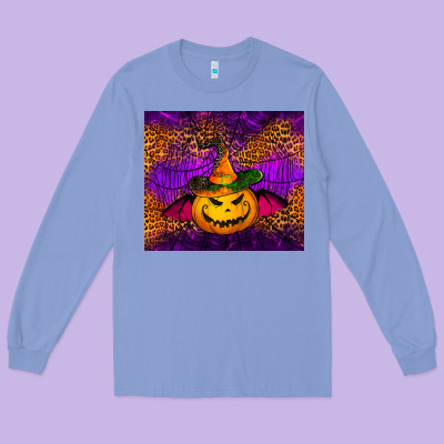 Halloween Jack O'lantern Tumbler Long Sleeve Tee Designed By Jasminsmagicworld
