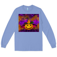 Colony Blue halloween jack o'lantern tumbler Long Sleeve Tee - Jasminsmagicworld