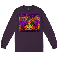 Plum halloween jack o'lantern tumbler Long Sleeve Tee - Jasminsmagicworld