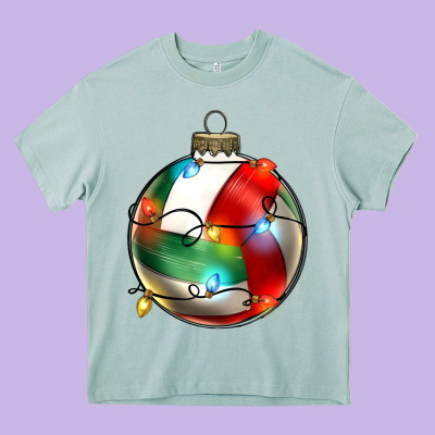 Christmas  Volleyball Heavy Core Tee Designed By Zillion Design Studio