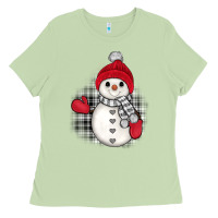 Matcha grey christmas snowman Ladies Tee - JahusDesignShop