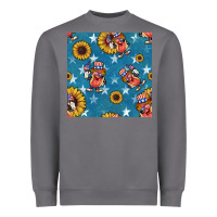 Storm 4th of july sunflowers hotdog seamless pattern Heavyweight Sweatshirt - BundleAndBundleShop
