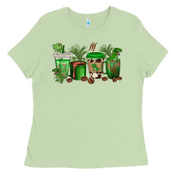 Matcha t  rex coffee cups Ladies Tee - texasbilliewilder