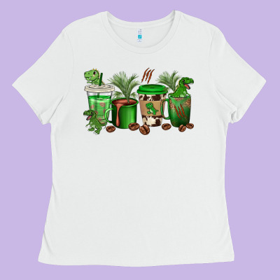 Ladies Tee t  rex coffee cups