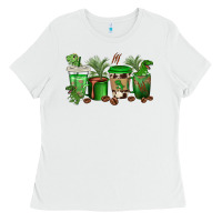 White t  rex coffee cups Ladies Tee - texasbilliewilder