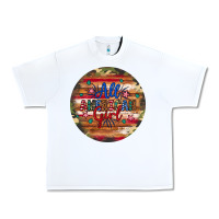White all american girl Urban Heavy Tee - Artiststas