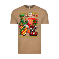 Love With Coffee Cup And Christmas Lights Vintage Tee | Teevron