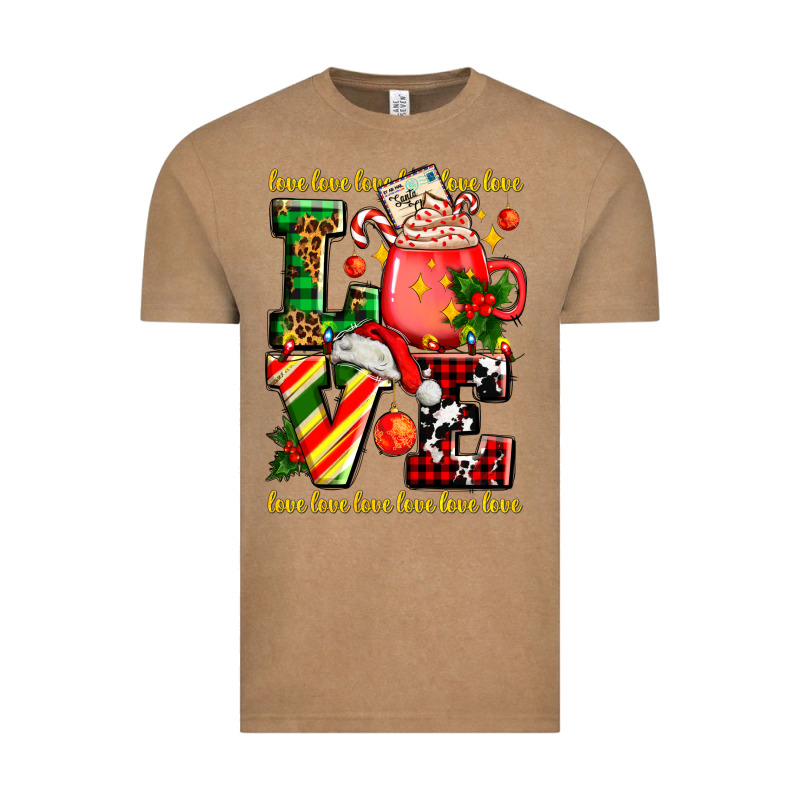 Love With Coffee Cup And Christmas Lights Vintage Tee by AdoDesignShop | Teevron