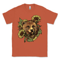 Copper bear head sunflowers Classic Tee - NancyCooperArtShop