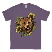 Lavender bear head sunflowers Classic Tee - NancyCooperArtShop