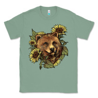 Sage bear head sunflowers Classic Tee - NancyCooperArtShop
