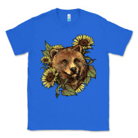 True Royal bear head sunflowers Classic Tee - NancyCooperArtShop